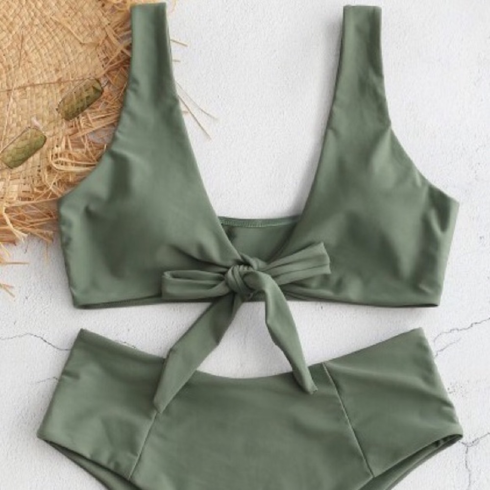 Zaful Bowknot Highwaisted Bikini Set BRAND NEW!!